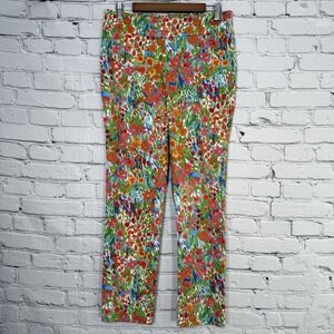 J.MCLAUGHLIN Womens Masie Ankle Pants Size 12 Caprice Floral Pull On Stretch